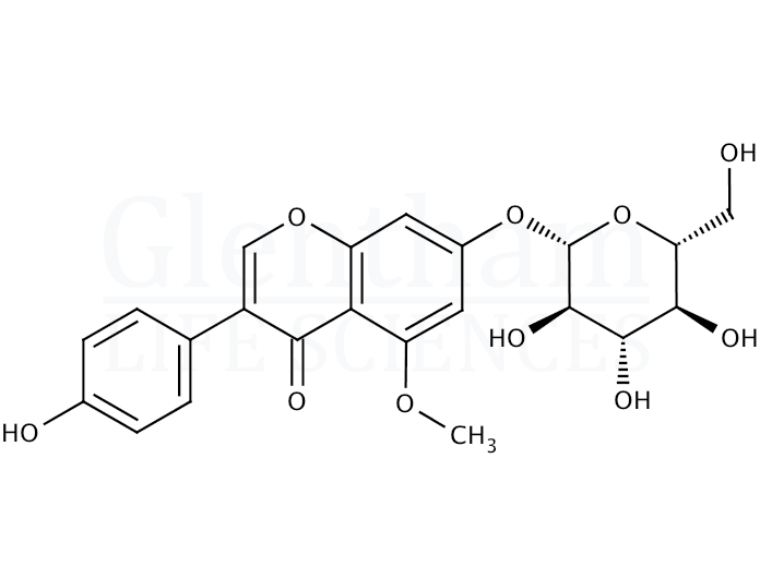 Isoprunetin 7-O-glucoside Structure