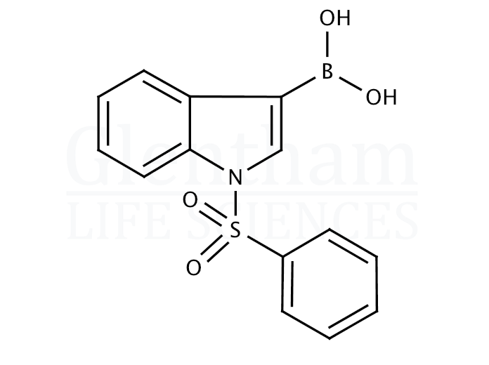 Structure for 1-Phenylsulfonylindole-3-boronic acid