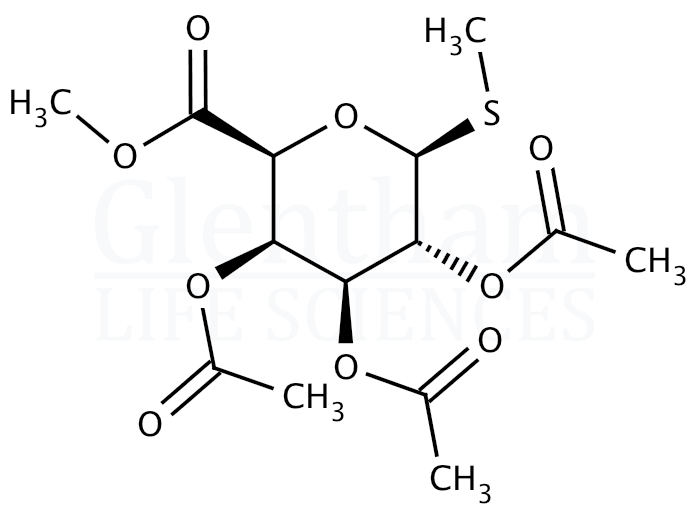 Methyl 2,3,4-tri-O-acetyl-β-D-thiogalactopyranosiduronic acid methyl ester Structure