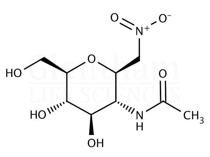 2-Acetamido-2-deoxy-b-D-glucopyranosylnitromethane Structure