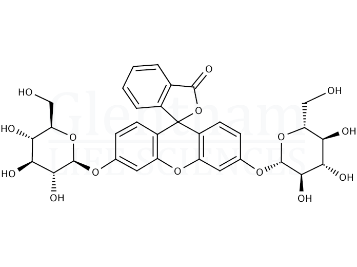 Large structure for  Fluorescein di-b-D-glucopyranoside  (129787-66-2)