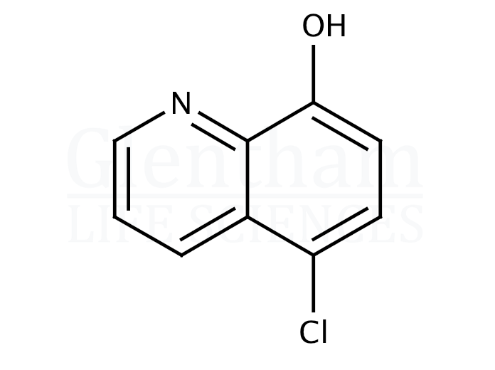 Structure for  5-Chloro-8-hydroxyquinoline  (130-16-5)