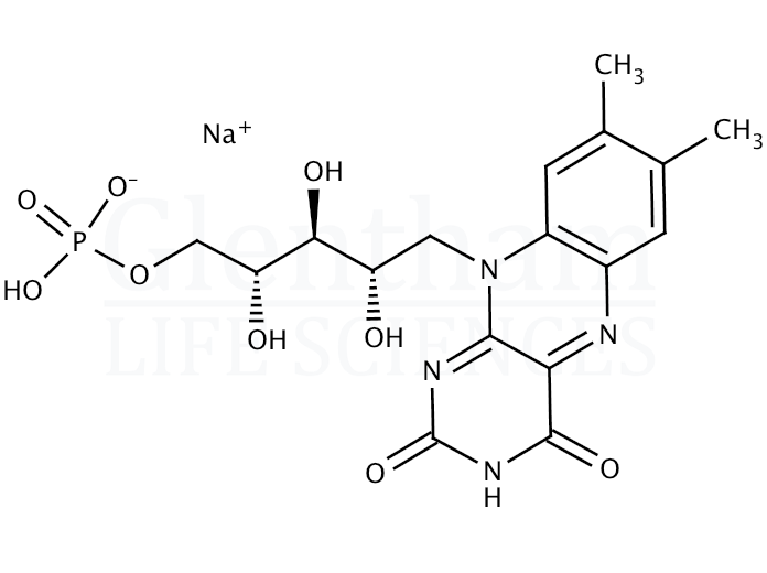 Structure for Riboflavin-5''-phosphate monosodium salt hydrate