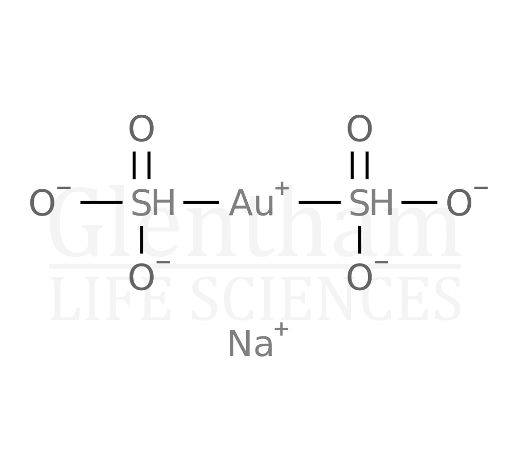 Sodium disulfito aurate(I) solution Structure
