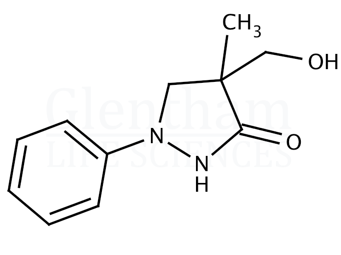 4-Hydroxymethyl-4-methyl-1-phenyl-3-pyrazolidone Structure