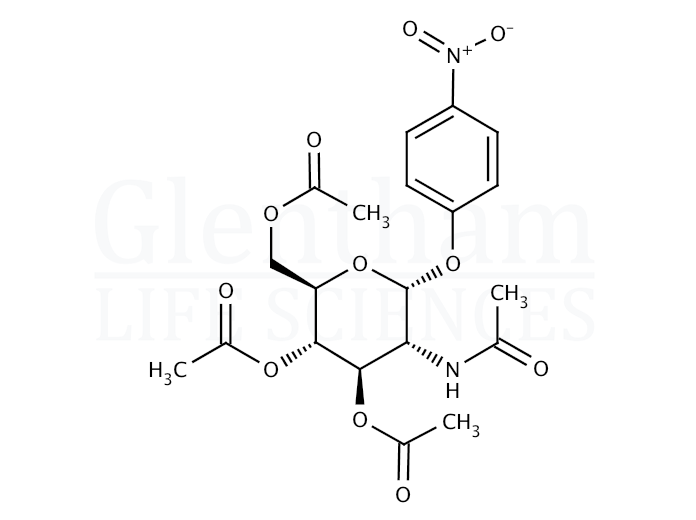 Structure for p-Nitrophenyl 2-Acetamido-2-deoxy-3,4,6-tri-O-acetyl-α-D-glucopyranoside