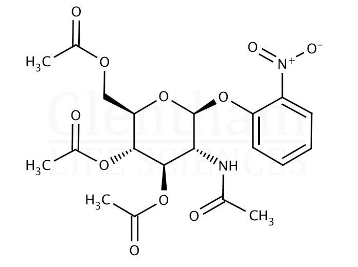 Structure for 2-Nitrophenyl 2-acetamido-3,4,6-tri-O-acetyl-2-deoxy-b-D-glucopyranoside