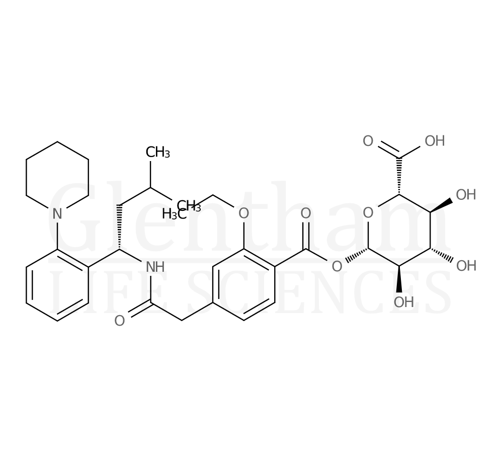 Repaglinide acyl-β-D-glucuronide Structure