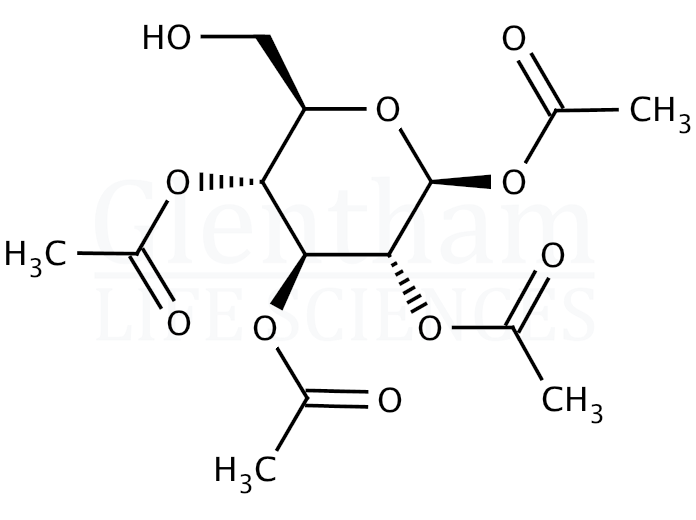 1,2,3,4-Tetra-O-acetyl-b-D-glucopyranose Structure