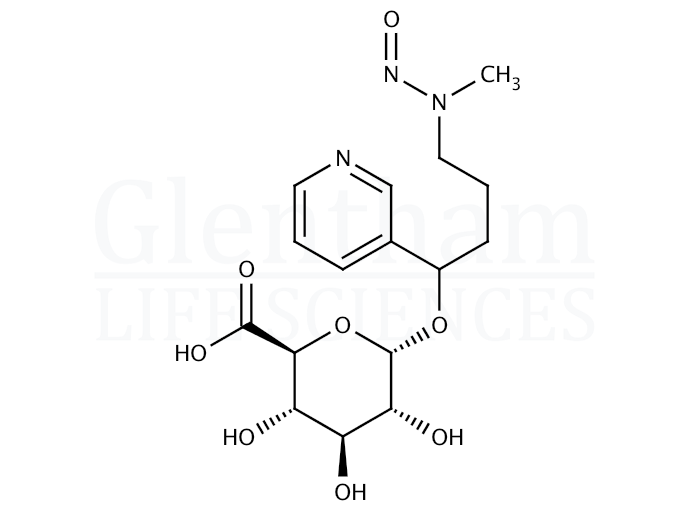 Structure for 4-(Methyl-D3-nitrosamino)-1-(3-pyridyl)-1-butanol-N-b-D-glucuronide