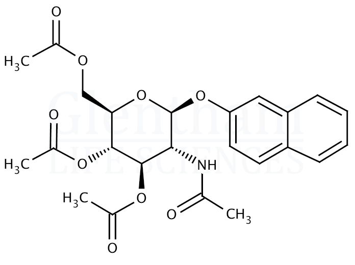 Structure for 2-Naphthyl 2-acetamido-3,4,6-tri-O-acetyl-2-deoxy-b-D-glucopyranoside