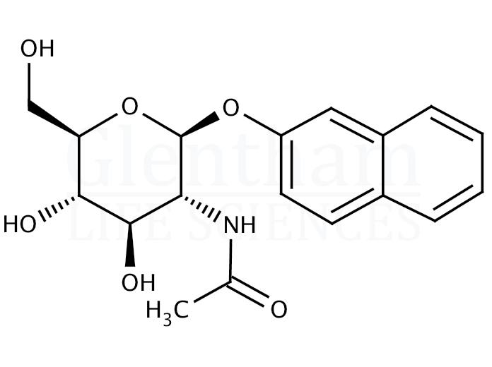 Structure for 2-Naphthyl 2-acetamido-2-deoxy-b-D-glucopyranoside