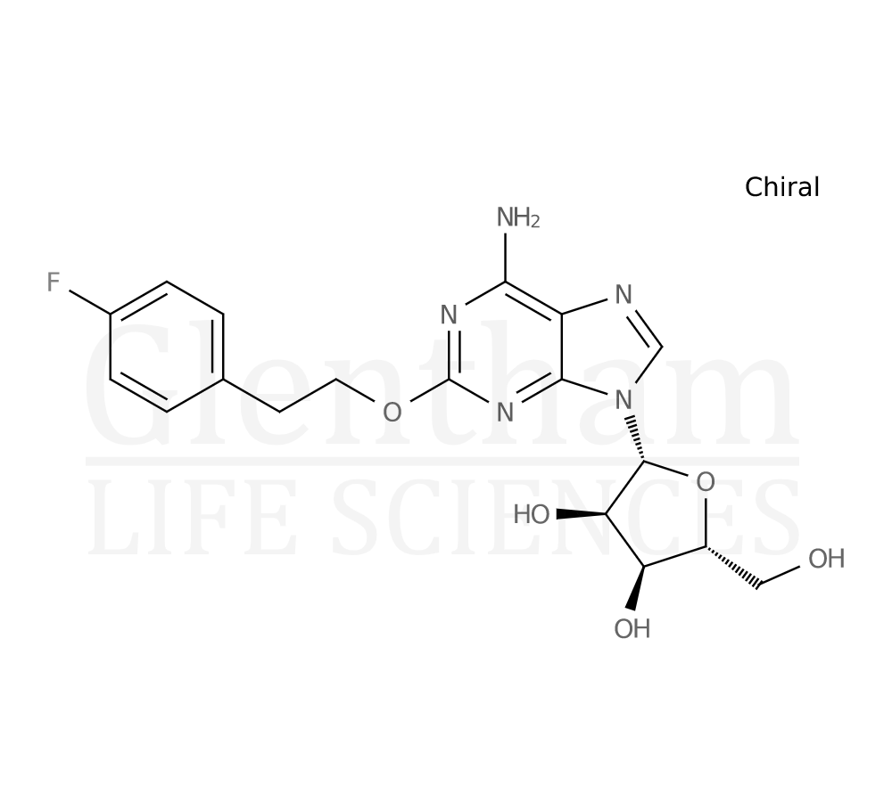 2-[2-(4-Fluorophenyl)ethoxy]adenosine Structure