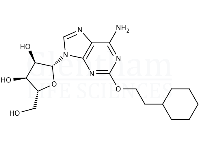 Structure for  2-(2-Cyclohexylethoxy)adenosine  (131933-18-1)