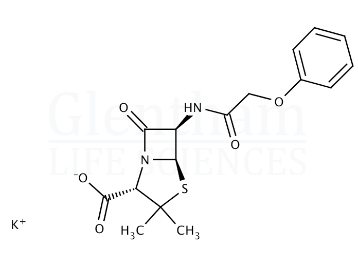 Structure for Penicillin V potassium salt (132-98-9)