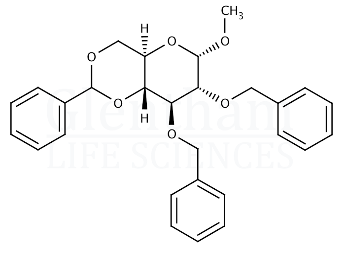 Methyl 4,6-O-benzylidene-2,3-di-O-benzyl-a-D-glucopyranoside Structure