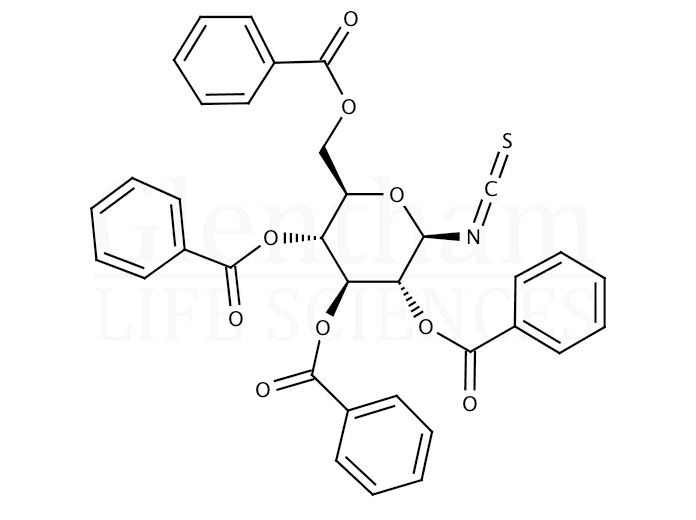 Structure for 2,3,4,6-Tetra-O-benzoyl-b-D-glucopyranosyl isothiocyanate