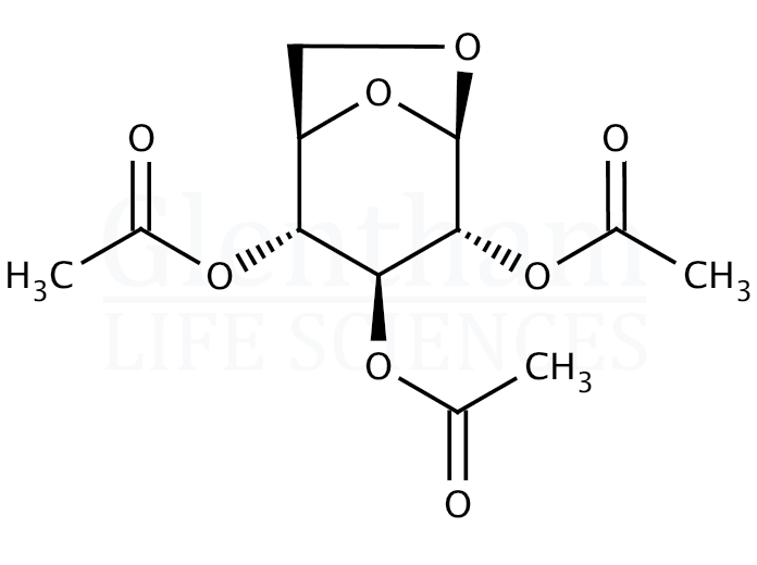 Structure for  1,6-Anhydro-β-D-glucopyranose 2,3,4-triacetate  (13242-55-2)