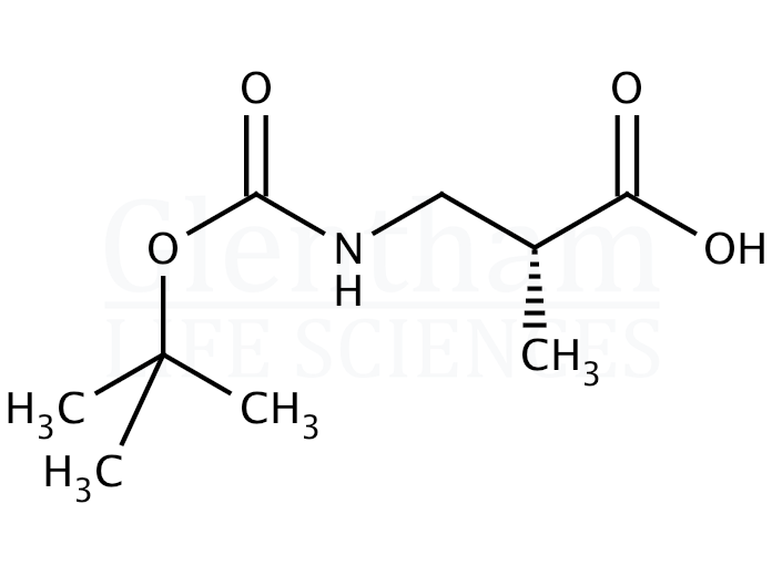 Structure for (R)-3-(Boc-amino)-2-methylpropionic acid  