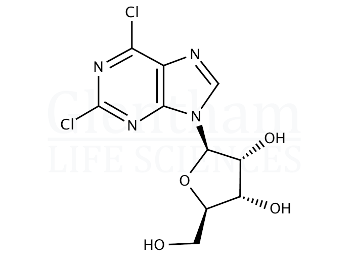 Structure for 2,6-Dichloro-9-(b-D-ribofuranosyl)purine