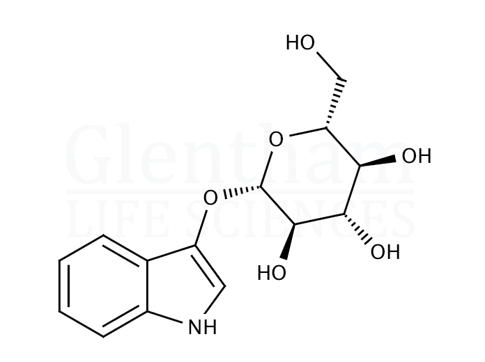 3-Indoxyl-b-D-glucopyranoside trihydrate Structure