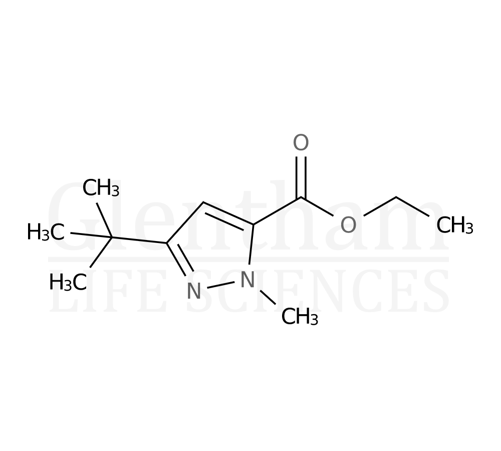 Ethyl 3-(tert-butyl)-1-methyl-1h-pyrazole-5-carboxylate Structure