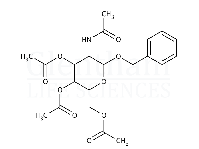 Structure for Benzyl 2-acetamido-2-deoxy-3,4,6-tri-O-acetyl-β-D-glucopyranoside