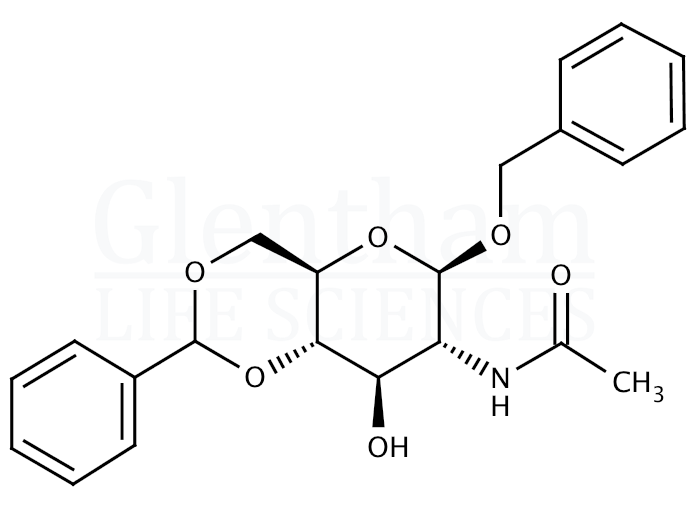 Benzyl 2-acetamido-4,6-O-Benzylidene-2-Deoxy-β-D-Glucopyranoside Structure