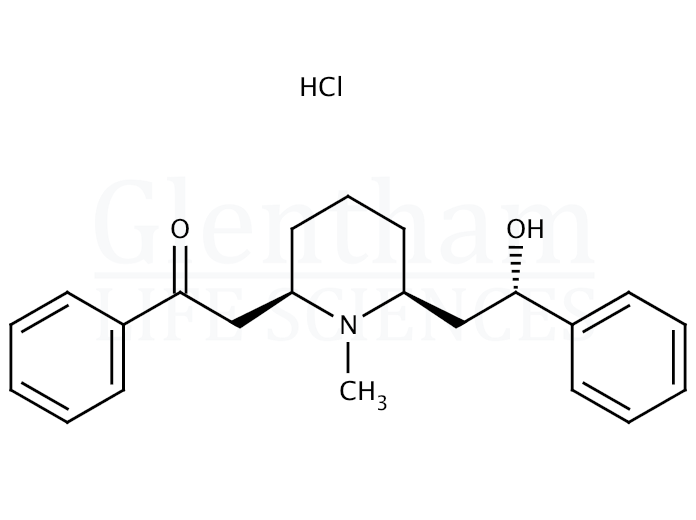 Structure for (-)-Lobeline hydrochloride 