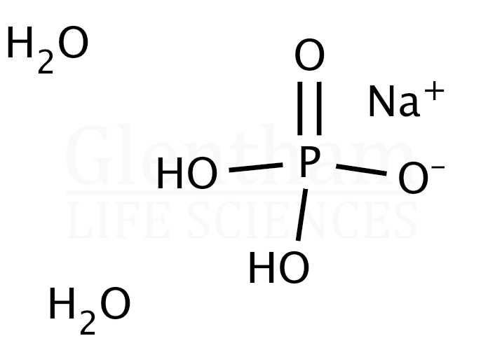 Sodium dihydrogen phosphate dihydrate, Ph. Eur., USP grade Structure