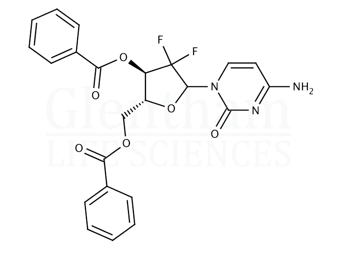 Structure for  3'',5''-Di-O-benzoyl-2''-deoxy-2'',2''-difluorocytidine  (134790-39-9)