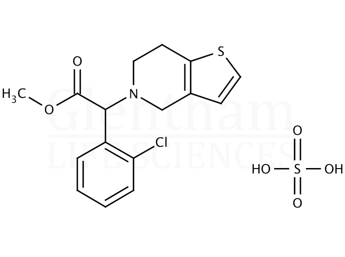 Structure for (±) Clopidogrel hydrogen sulfate