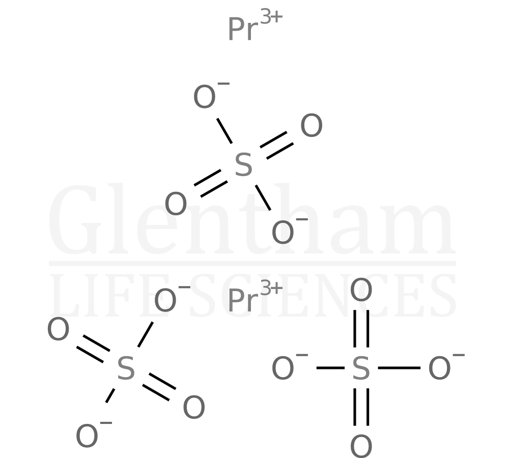 Structure for Praseodymium sulfate hydrate, 99.9%
