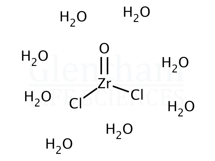 Zirconium dichloride oxide hydrate, 98% Structure