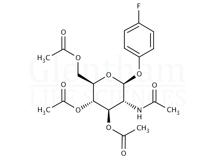 Structure for 4-Fluorophenyl 2-acetamido-3,4,6-tri-O-acetyl-2-deoxy-b-D-glucopyranoside