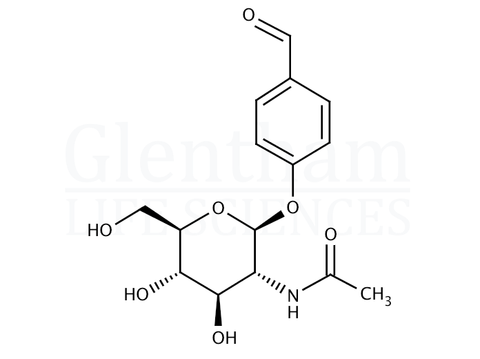 4-Formylphenyl 2-acetamido-2-deoxy-b-D-glucopyranoside Structure
