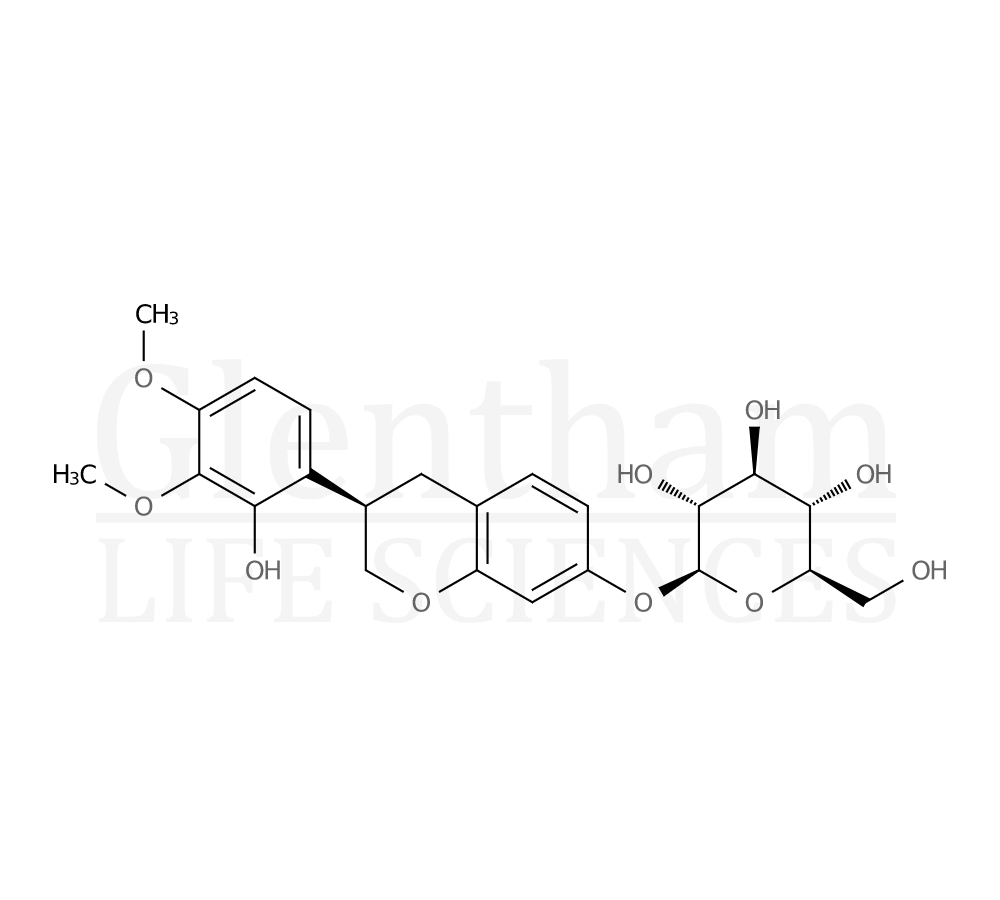 Astraisoflavan-7-O-β-D-glucoside Structure