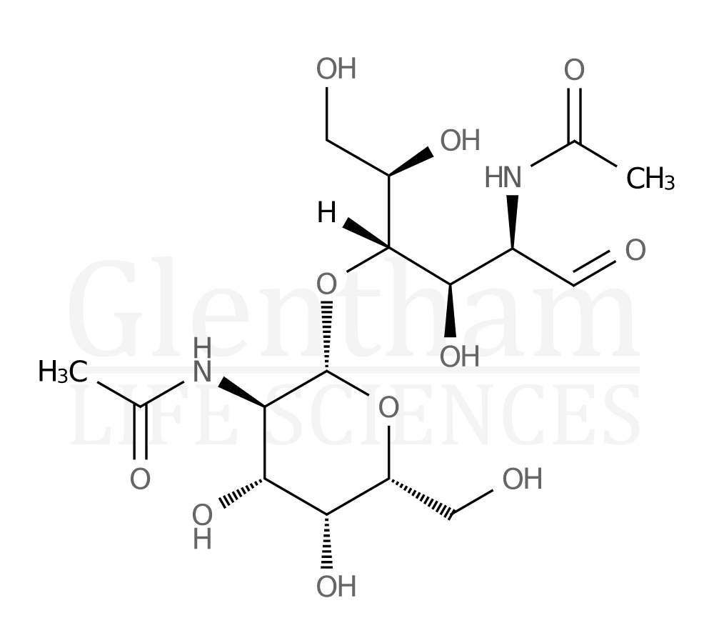 2-Acetamido-2-deoxy-4-O-(2-acetamido-2-deoxy-b-D-galactopyranosyl)-D-glucose Structure