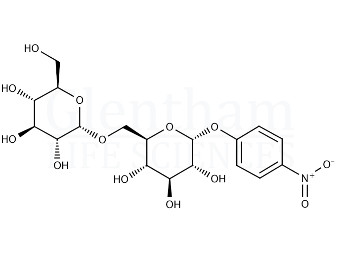 Structure for 4-Nitrophenyl 6-O-(a-D-glucopyranosyl)-a-D-glucopyranoside