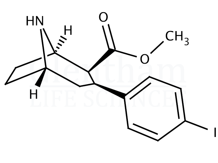 Structure for (-)-2beta-Carbomethoxy-3beta-(4-iodophenyl)nortropane