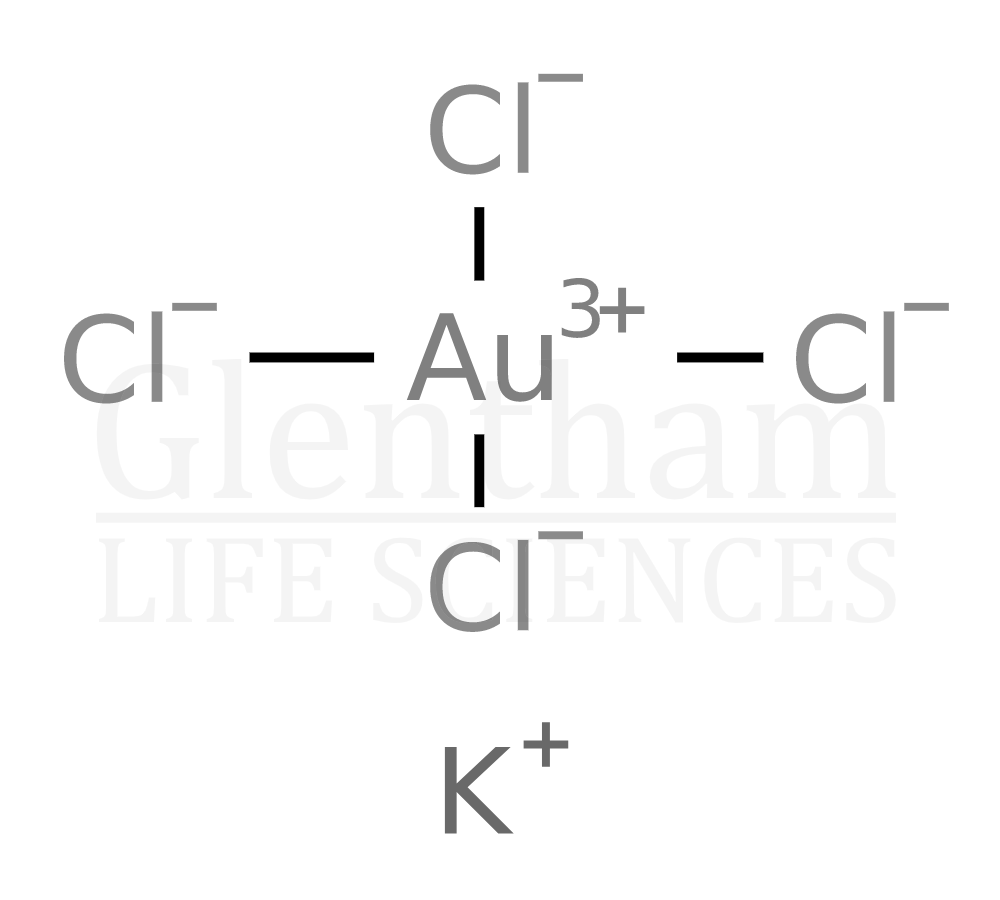 Structure for Potassium tetrachloroaurate(III); 99.95% (metals basis)