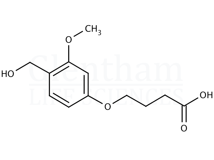 Structure for 4-(4-Hydroxymethyl-3-methoxyphenoxy)butyric acid (136849-75-7)