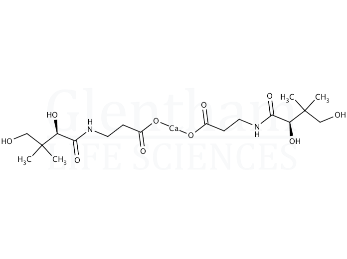 Structure for D-Pantothenic acid calcium salt