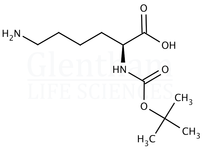 Structure for Boc-Lys-OH (13734-28-6)