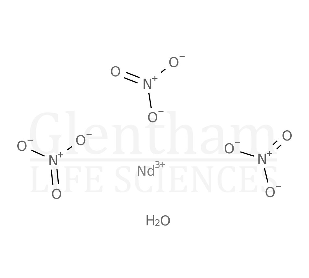 Neodymium nitrate hydrate, 99.99% Structure