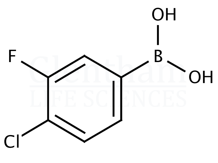 Structure for 4-Chloro-3-fluorophenylboronic acid