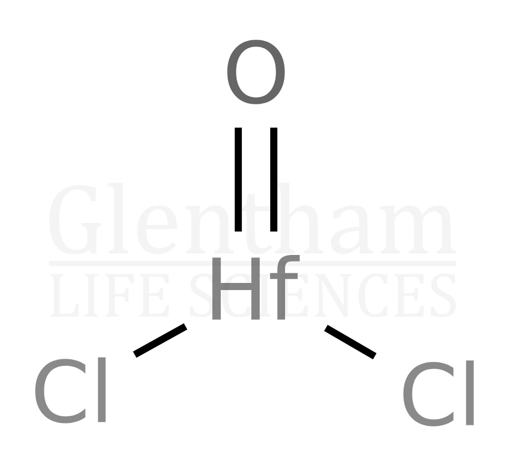 Hafnium oxide dichloride hydrate, 98+% Structure