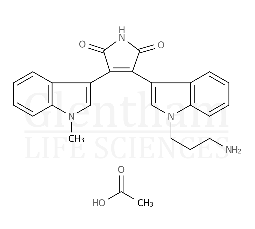Bisindolylmaleimide VIII acetate salt Structure