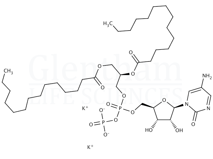 1,2-Dimyristoyl-sn-glycerol-3-(5''-diphosphocytidine) potassium salt Structure