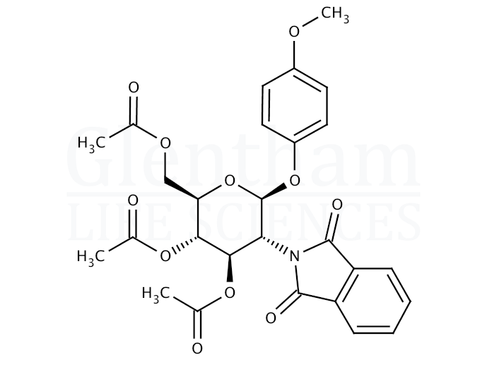 Structure for 4-Methoxyphenyl 3,4,6-tri-O-acetyl-2-deoxy-2-phthalimido-b-D-glucopyranoside